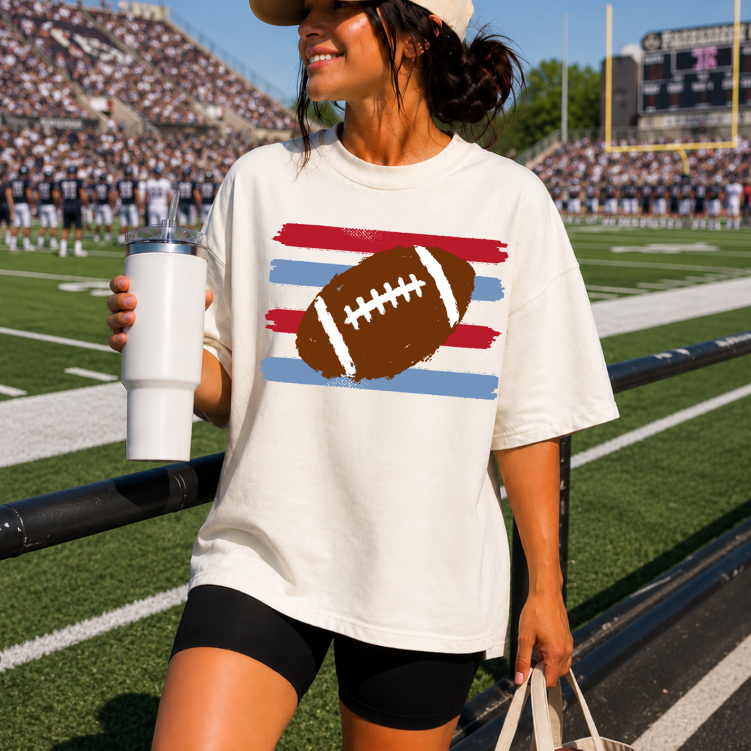 DIGITAL DOWNLOAD ONLY - Custom Distressed Football Striped Template - FULL EDITABLE CANVA PRO TEMPLATE