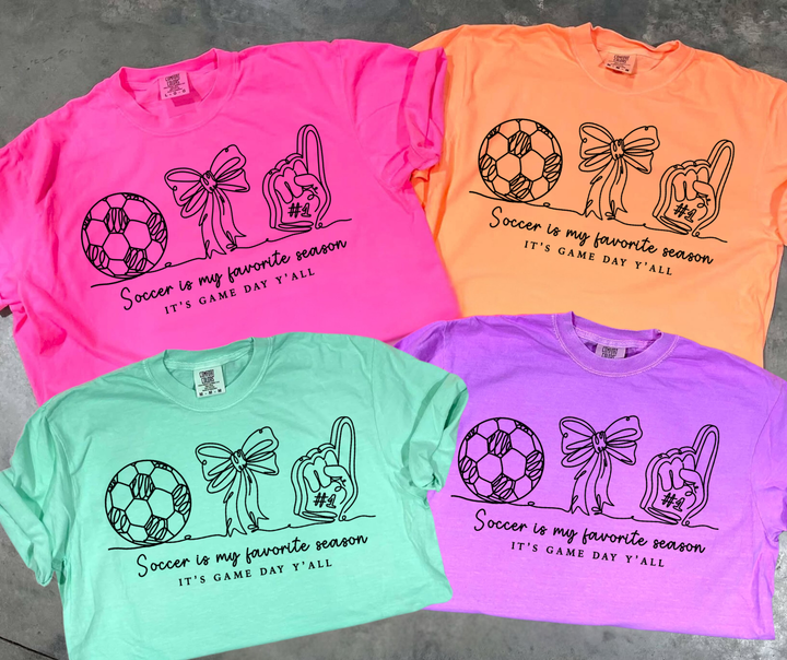 DTF TRANSFER ONLY  - Black Soccer Is My Favorite Season