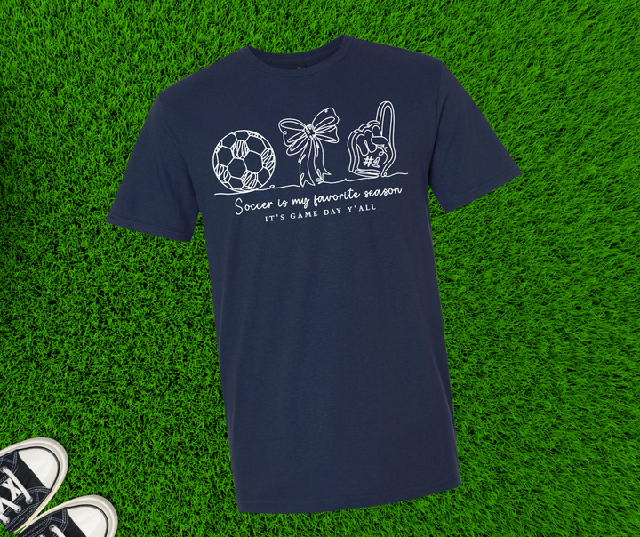 DTF TRANSFER ONLY  - White Soccer Is My Favorite Season