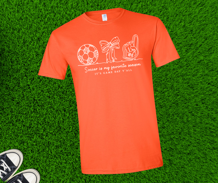 DTF TRANSFER ONLY  - White Soccer Is My Favorite Season