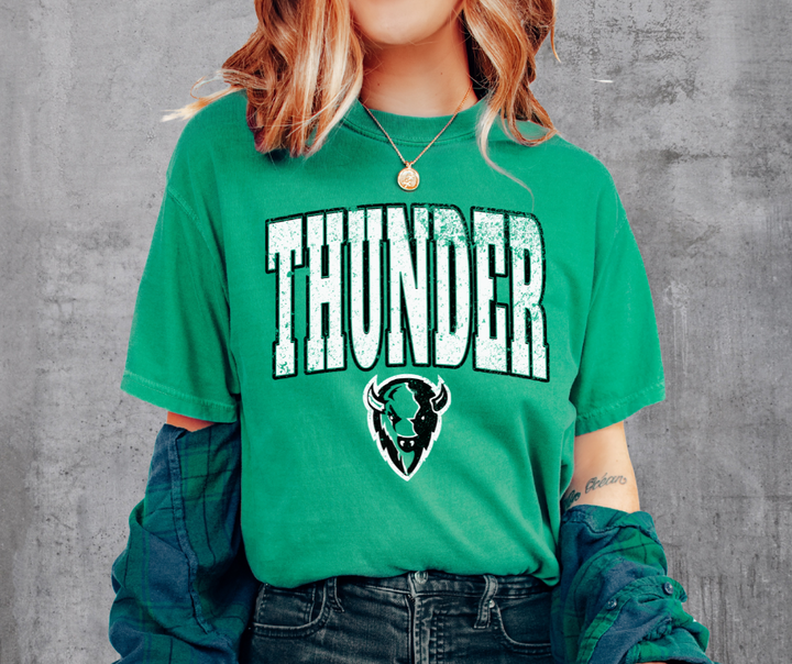 DTF TRANSFER ONLY  - White Distressed Thunder Mascot