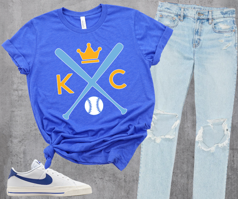 DTF TRANSFER ONLY  - KC Baseball Cross Bats