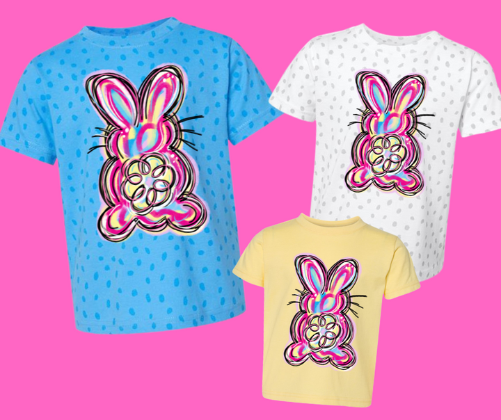 DTF TRANSFER ONLY  - Watercolor Brush Stroke Bunny