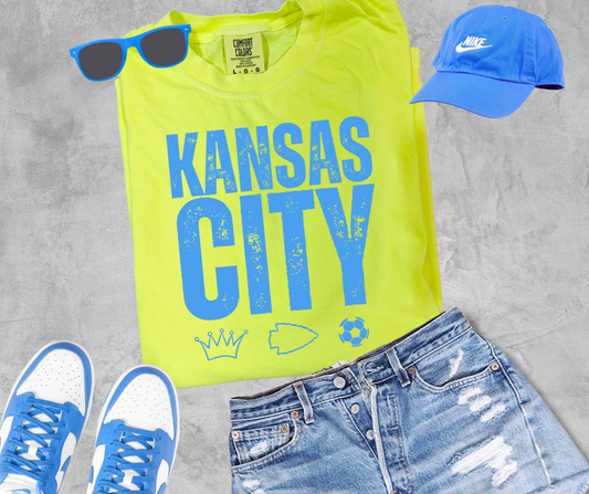 DTF TRANSFER ONLY - Blue Kansas City Sports Icons