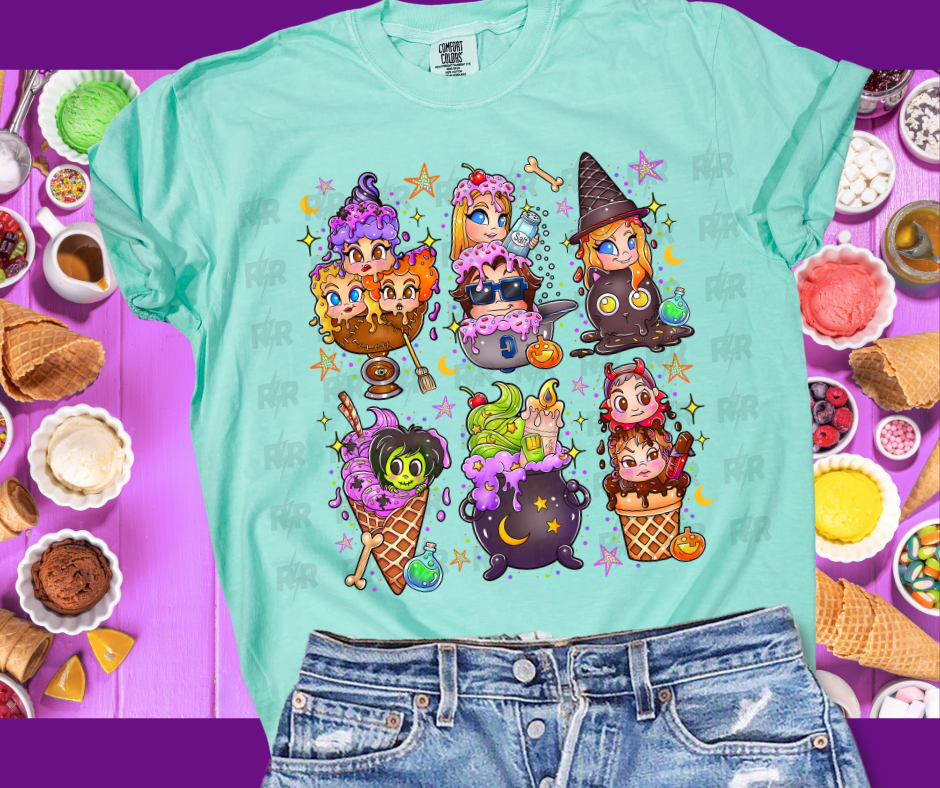 DTF TRANSFER ONLY - Sanderson Ice Cream Characters