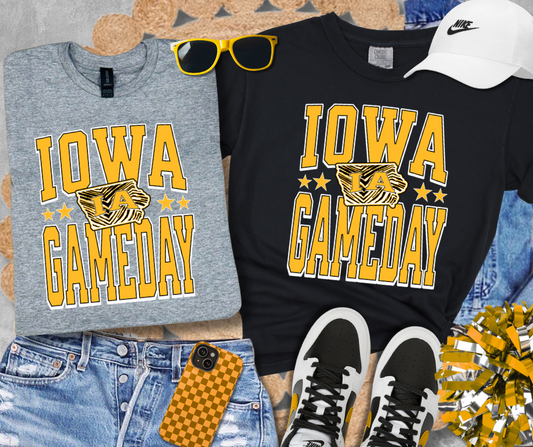 DTF TRANSFER ONLY  - Zebra Print Iowa Gameday