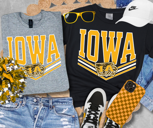 DTF TRANSFER ONLY  - IOWA Zebra Print State Icon