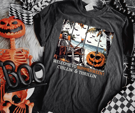 DTF TRANSFER ONLY  - Welcome to Summerween! Chillin & Thrillin
