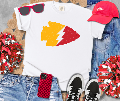 DTF TRANSFER ONLY  - Lightening Bolt Colorblock Arrowhead