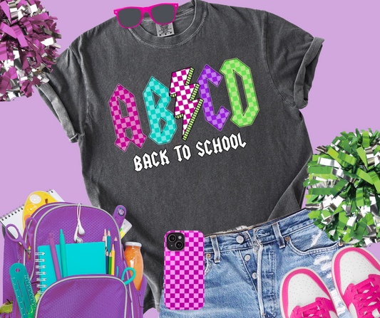 DTF TRANSFER ONLY  - ABCD Back To School