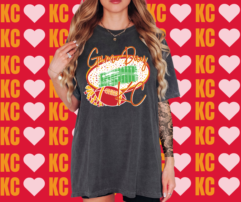 DTF TRANSFER ONLY  - Game Day KC Football Field