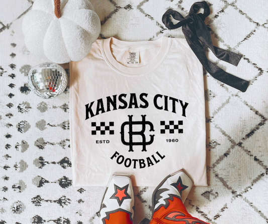 DTF TRANSFER ONLY  - Black Vintage Kansas City Football