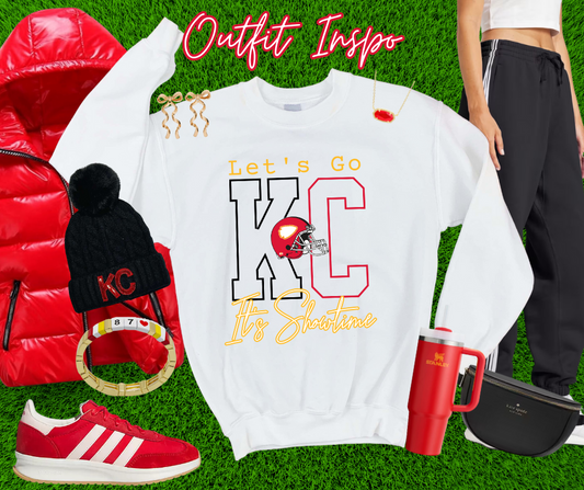 DTF TRANSFER ONLY  - Let's Go KC It's Showtime (Black K / Red C)
