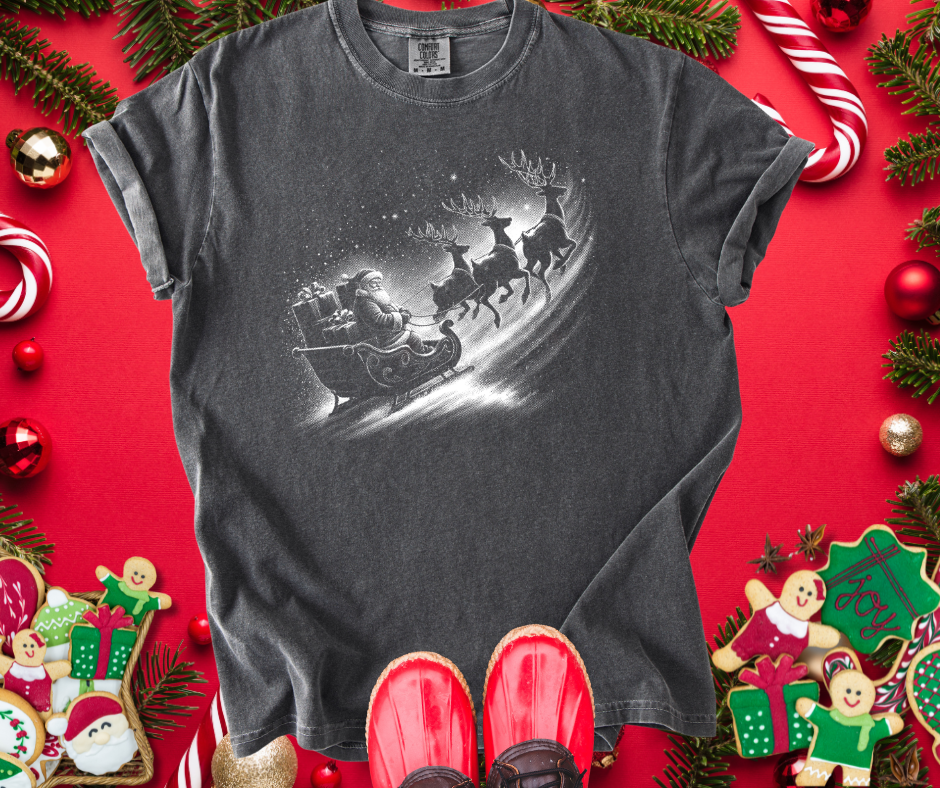 DTF TRANSFER ONLY  - VIRAL Magical Sleigh Halftone