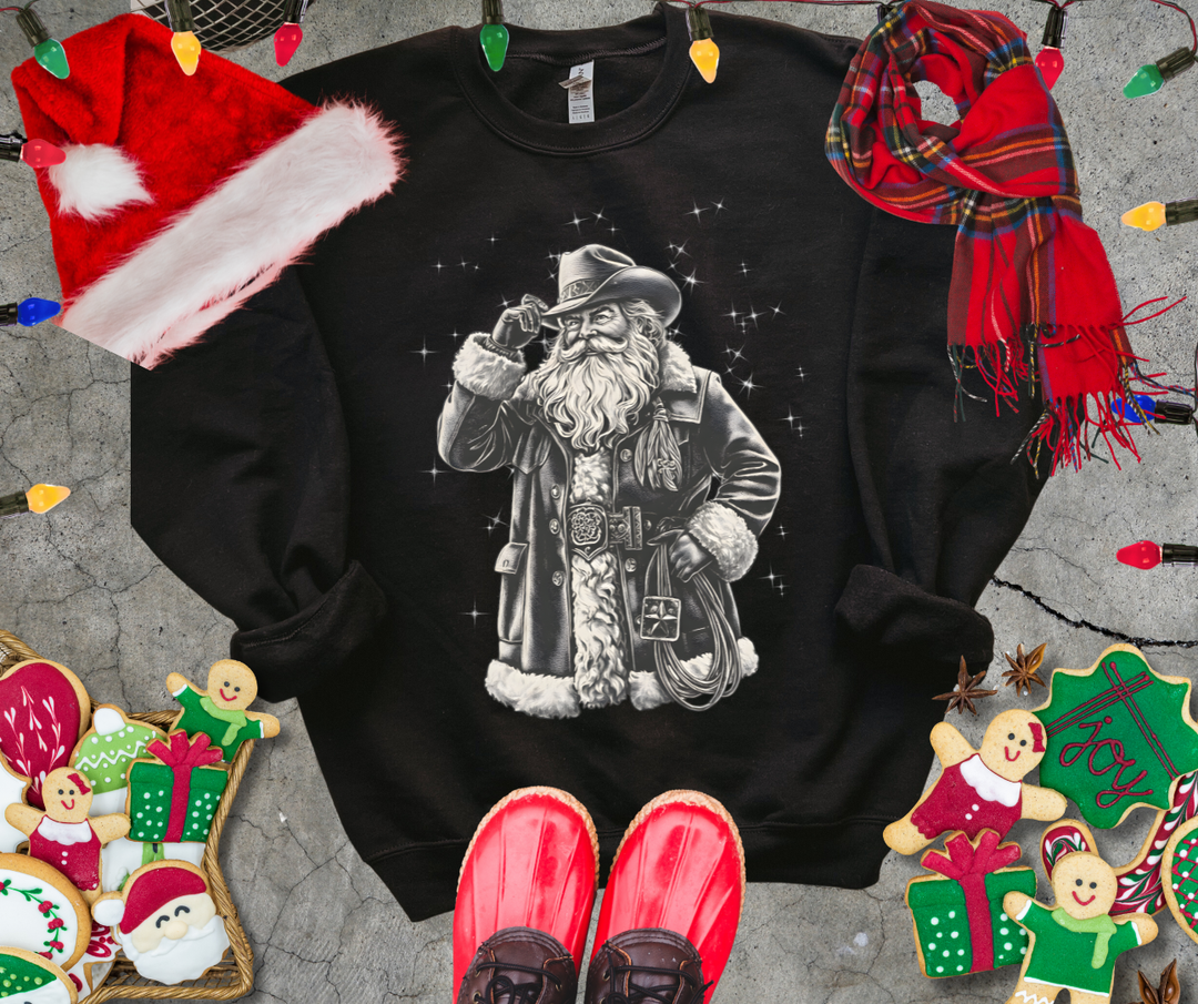 DTF TRANSFER ONLY  - VIRAL Vintage Cowboy Santa