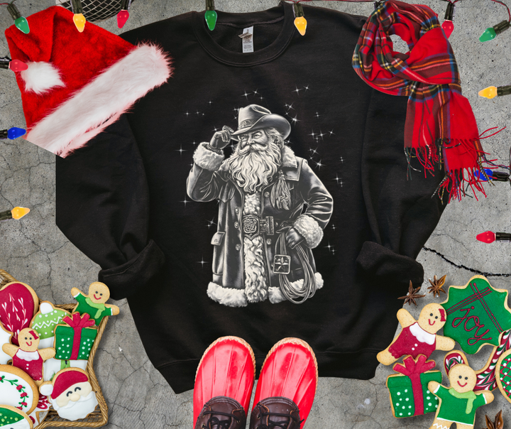 DTF TRANSFER ONLY  - VIRAL Vintage Cowboy Santa