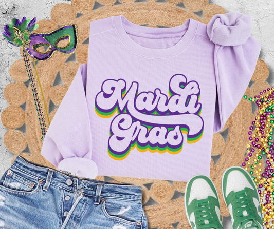 DTF TRANSFER ONLY  - Mardi Gras Script