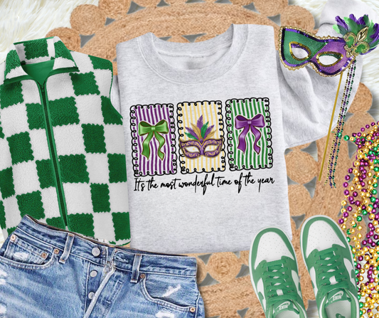 DTF TRANSFER ONLY  - Mardi Gras Bows & Mask