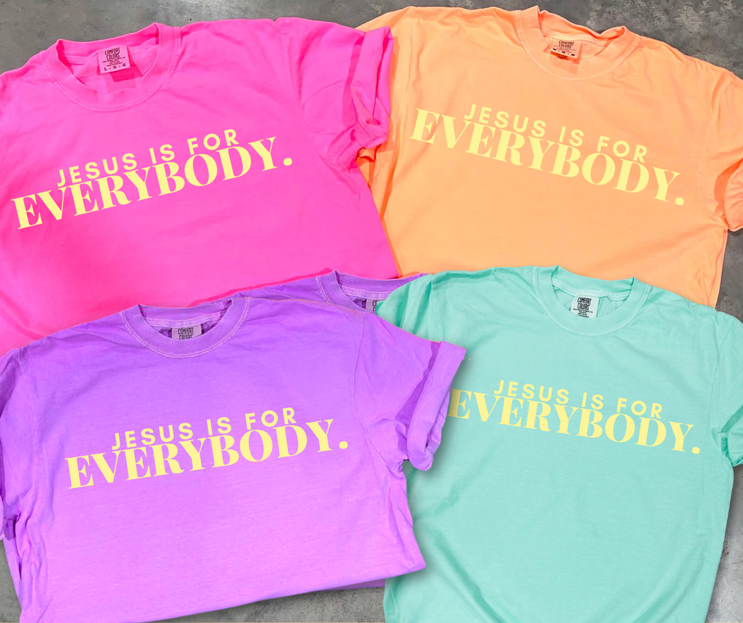 DTF TRANSFER ONLY  - Jesus Is For EVERYBODY. (YELLOW)