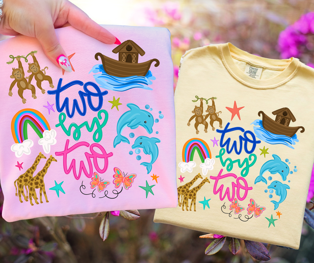 DTF TRANSFER ONLY  - Noah's Ark Two By Two
