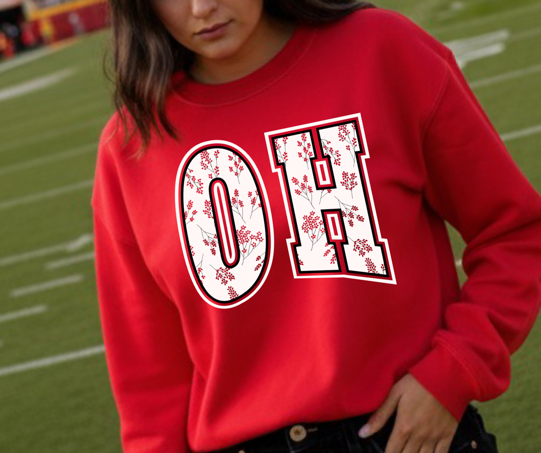 DTF TRANSFER ONLY  - OH (knocked out flowers)