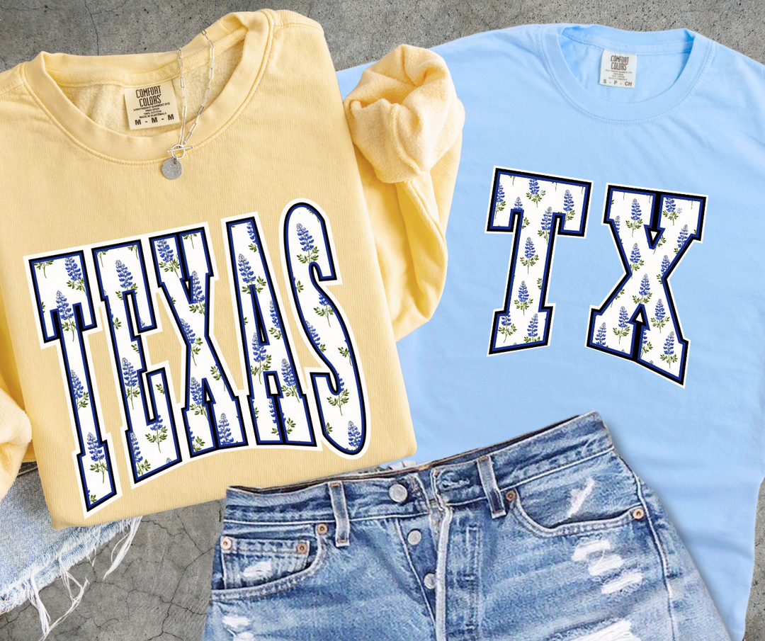 DTF TRANSFER ONLY  - TEXAS Bluebonnet Flowers
