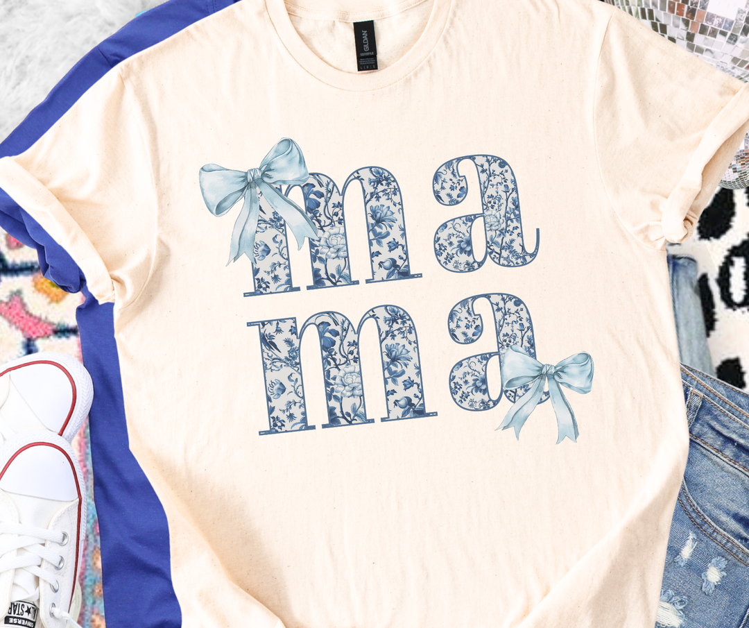 DTF TRANSFER ONLY  - Blue Coquette Mama