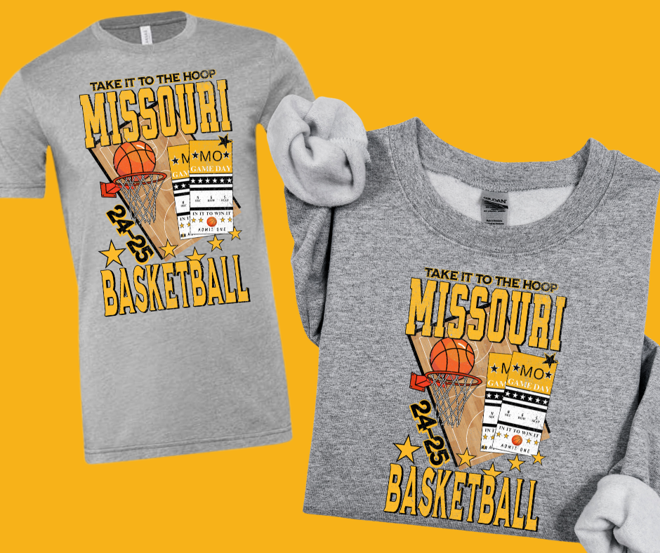 DTF TRANSFER ONLY  - Missouri Basketball Tickets Design