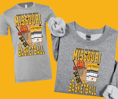 DTF TRANSFER ONLY  - Missouri Basketball Tickets Design
