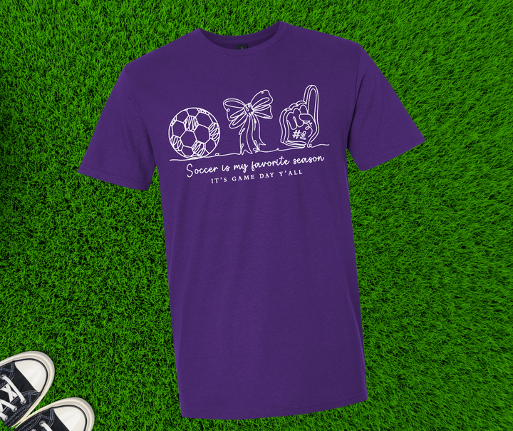 DTF TRANSFER ONLY  - White Soccer Is My Favorite Season