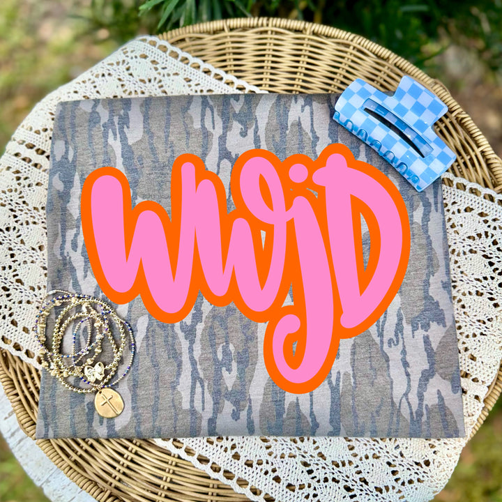 DTF TRANSFER ONLY  - Orange & Pink WWJD