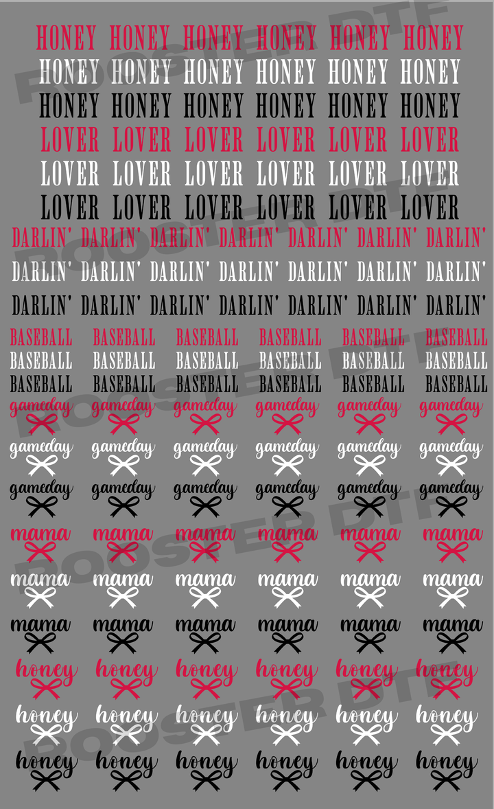 DTF TRANSFER ONLY  - TRUCKER HAT PRE-MADE GANG SHEET #1 (22x36in)