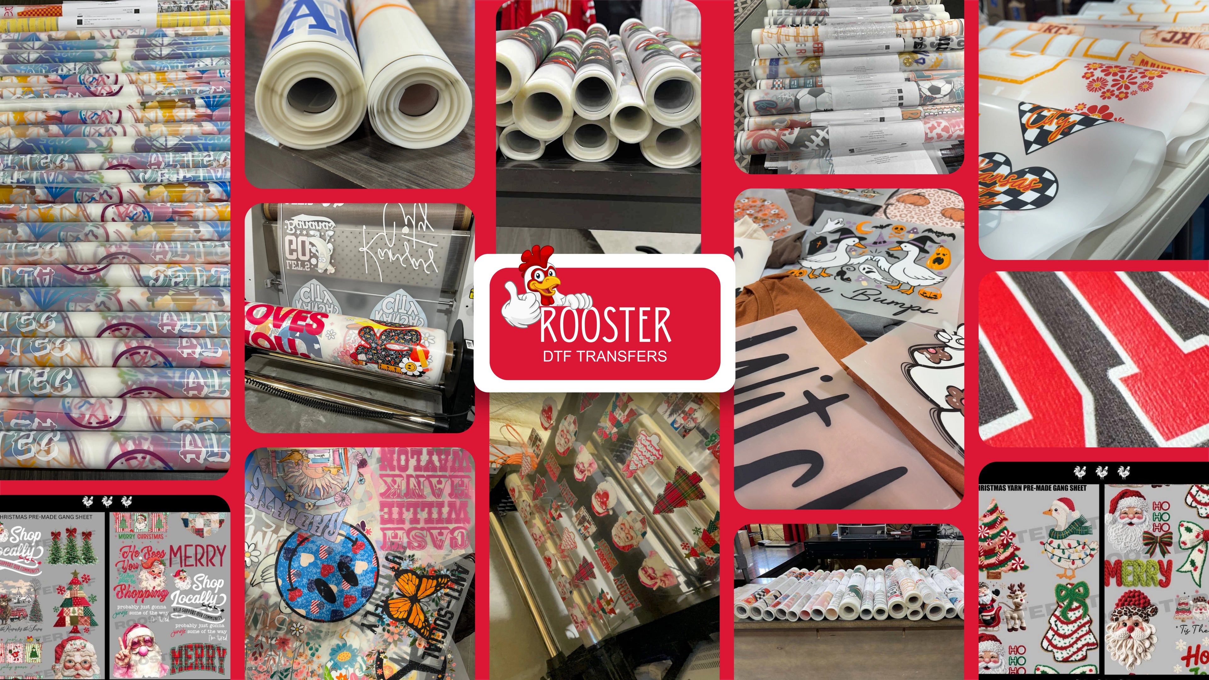 Rooster DTF Transfers Youtube Tutorial Banner