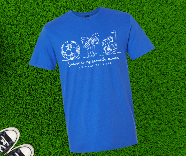 DTF TRANSFER ONLY  - White Soccer Is My Favorite Season