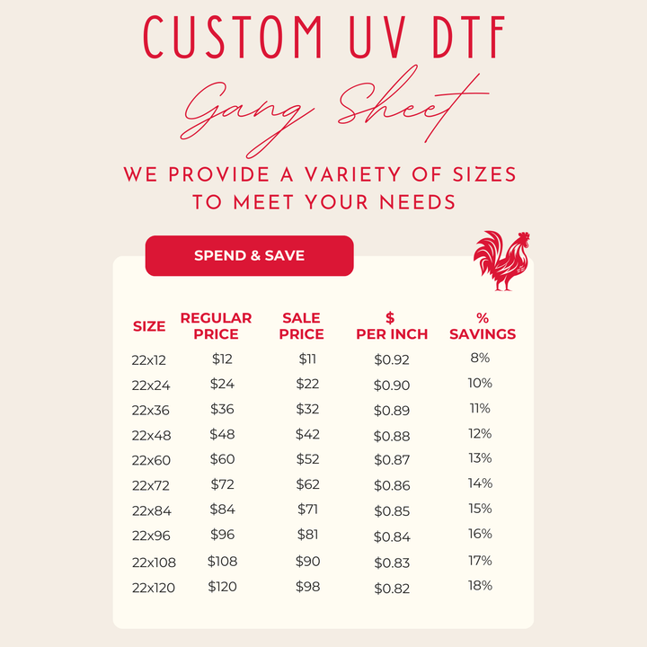 UV DTF - Build Your UV DTF Gang Sheet