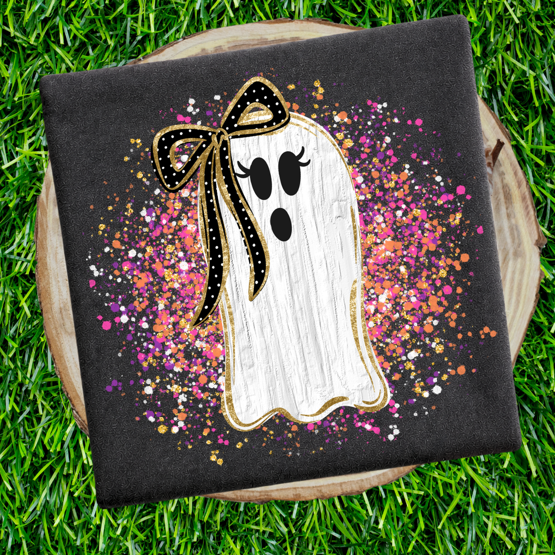 DTF TRANSFER ONLY  - Splatter Bow Ghost