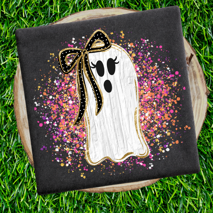 DTF TRANSFER ONLY  - Splatter Bow Ghost