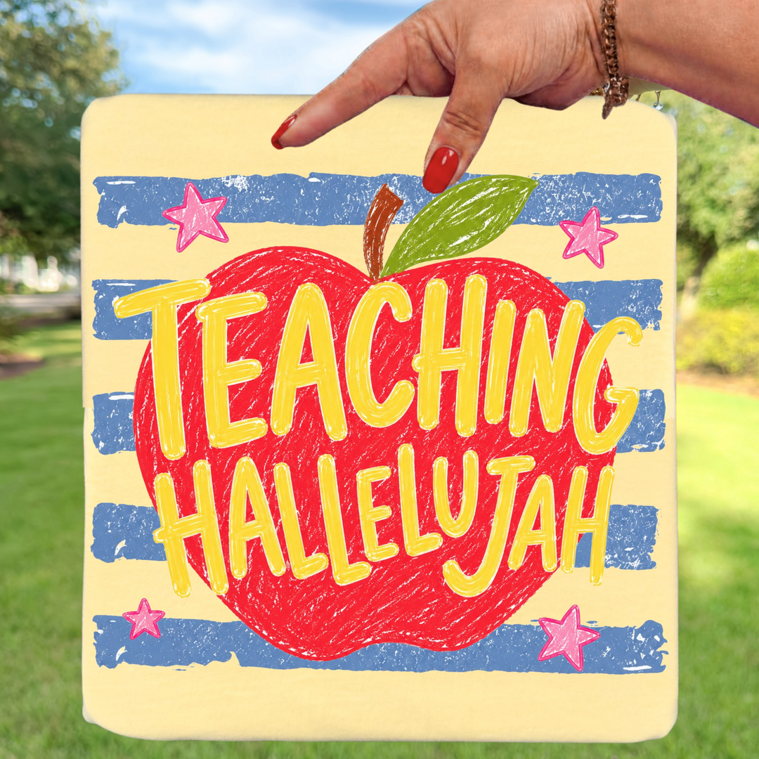 DTF TRANSFER ONLY - Apple Teaching Hallelujah