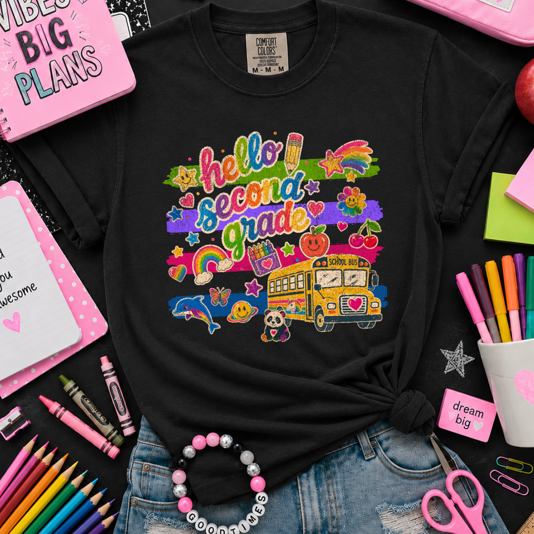 DTF TRANSFER ONLY - Bright Whimsical Stickers (Select Your Grade Level)