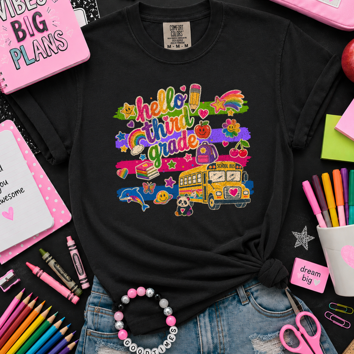 DTF TRANSFER ONLY - Bright Whimsical Stickers (Select Your Grade Level)