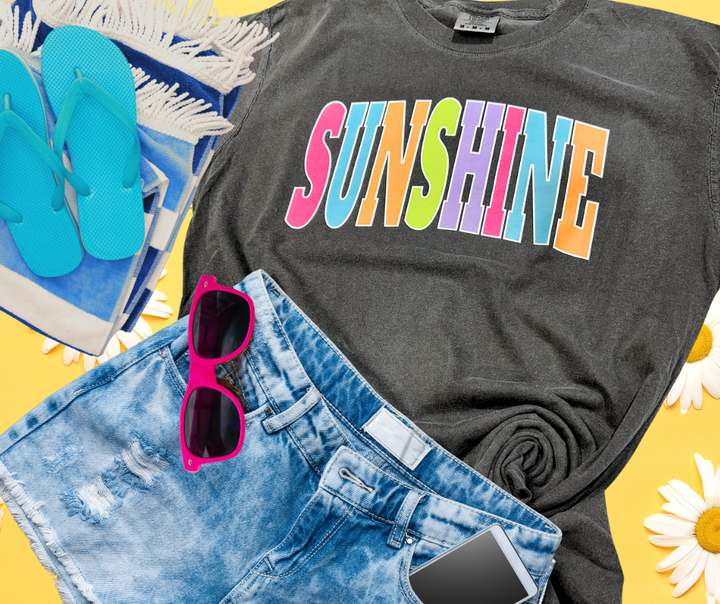 DTF TRANSFER ONLY -SUNSHINE Varsity Letters