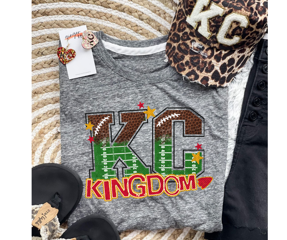 DTF TRANSFER ONLY  - KC Kingdom Football Field Letters