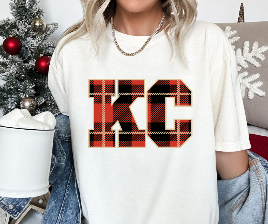 DTF TRANSFER ONLY  - Christmas Plaid KC