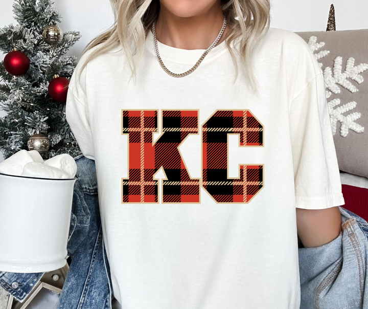 DTF TRANSFER ONLY  - Christmas Plaid KC