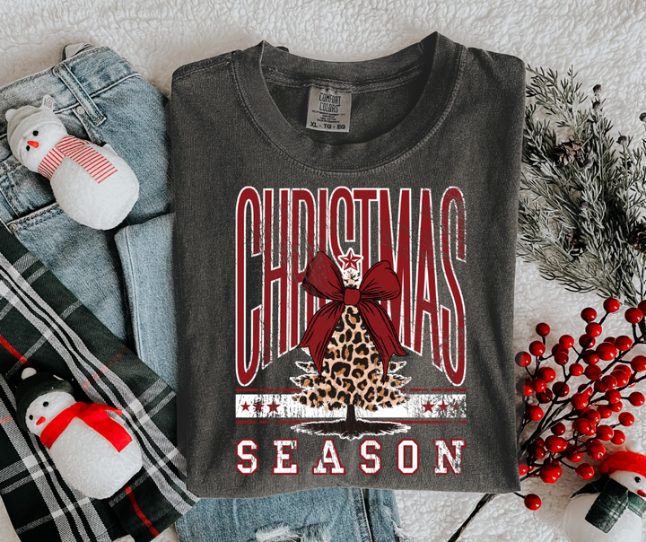 DTF TRANSFER ONLY  - Christmas Season Leopard Tree