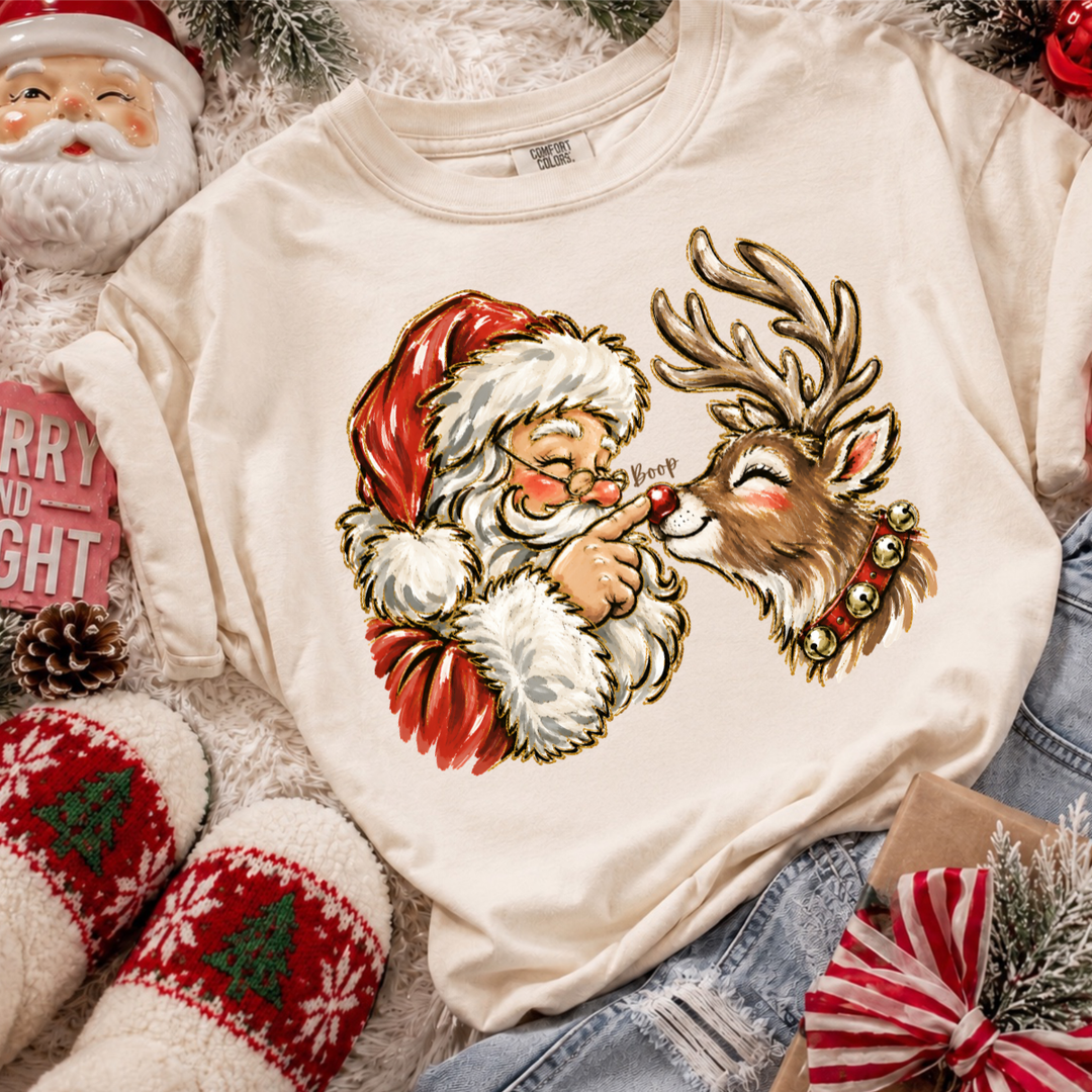 DTF TRANSFER ONLY  - Santa Boop (Brown)