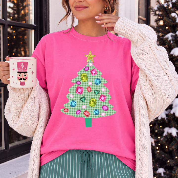 DTF TRANSFER ONLY  - Bedazzled Jeweled Tree