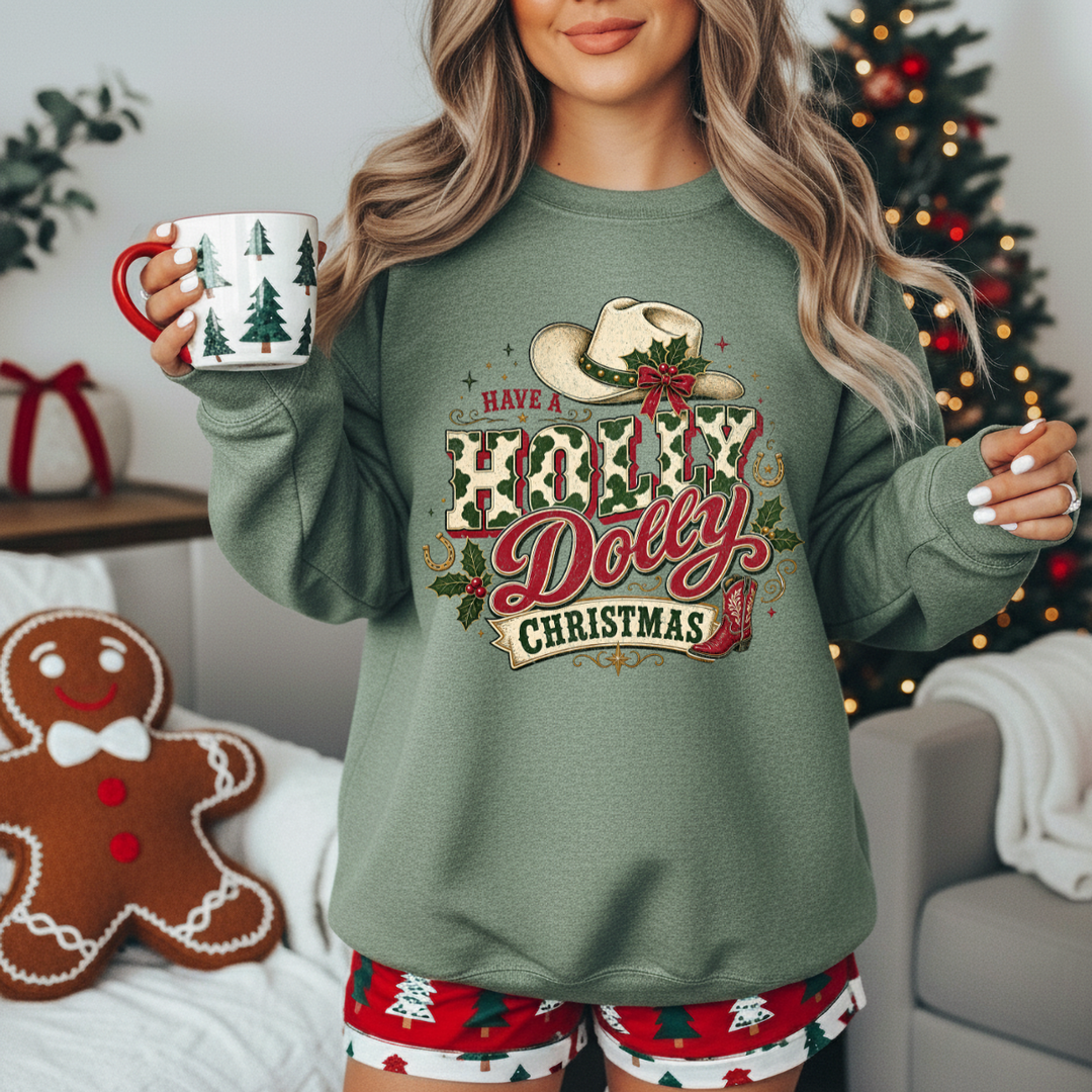 DTF TRANSFER ONLY  - Have a Holly Dolly Christmas