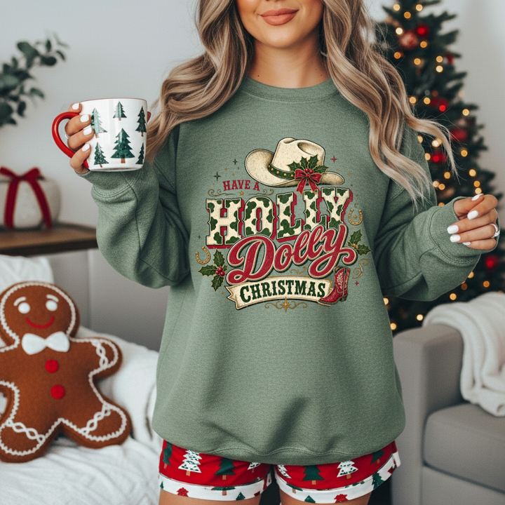 DTF TRANSFER ONLY  - Have a Holly Dolly Christmas
