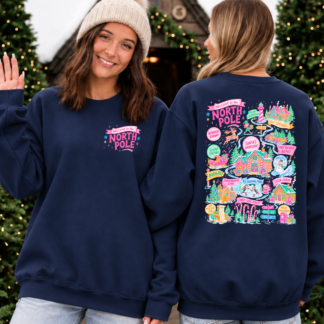 DTF TRANSFER ONLY - Pocket/Back Welcome To the North Pole